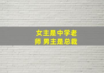 女主是中学老师 男主是总裁